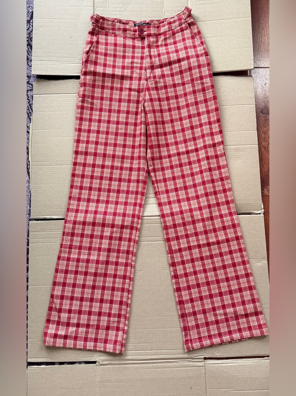 Brandy Melville High-Waisted Plaid Pants